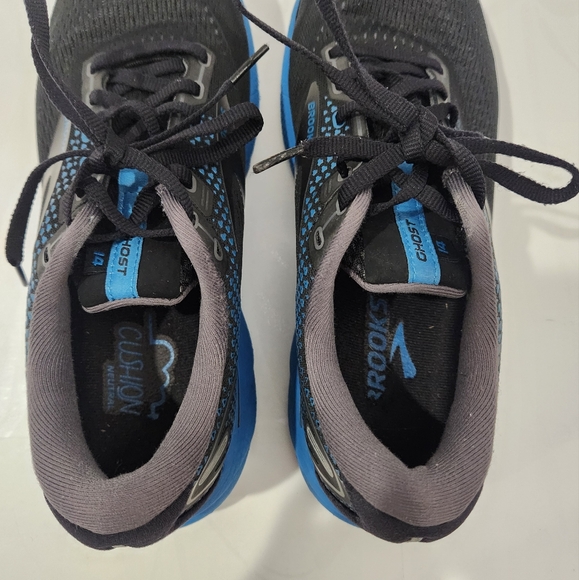 Brooks Ghost 14 Mens Black Blue Running Shoes Sneakers US 9 - Picture 7 of 11